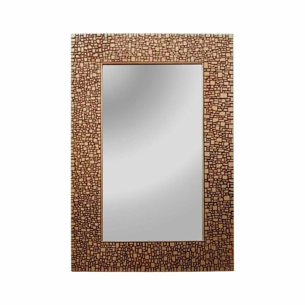 Chloe Lighting 33 in. Reflection Rectangular Framed Wall Mirror, Textured Brass CH8M012GZ36-VRT